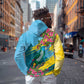 Saint Lucia Afro Zip Hoodie Tropical Vibes