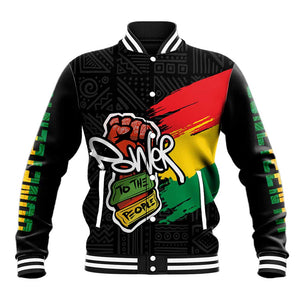 Juneteenth Baseball Jacket Power To The People LT7