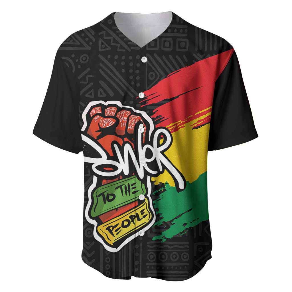 Juneteenth Baseball Jersey Power To The People