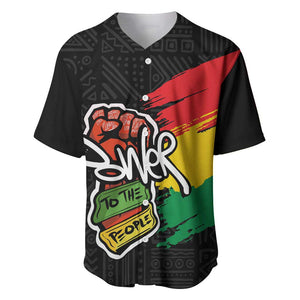 Juneteenth Baseball Jersey Power To The People