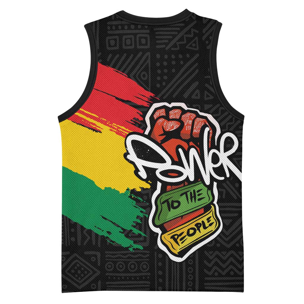 Juneteenth Basketball Jersey Power To The People LT7