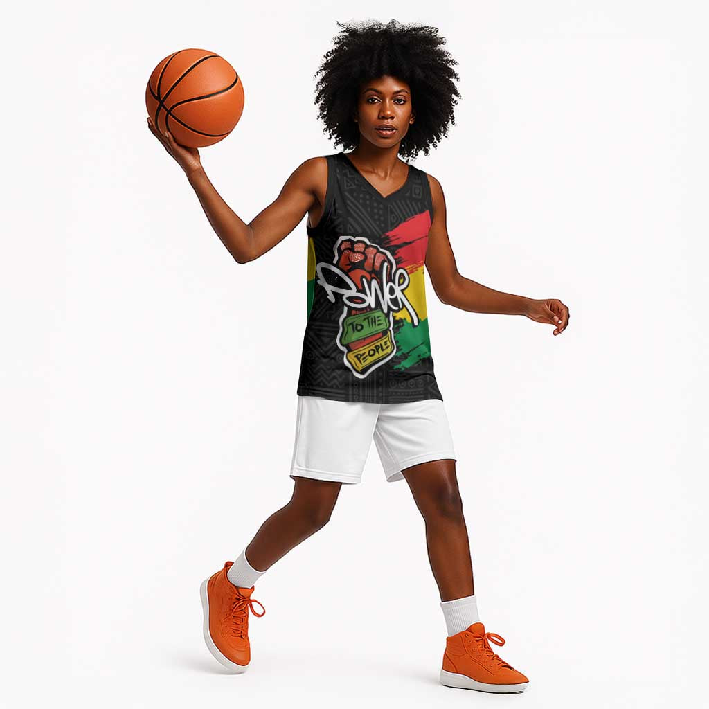 Juneteenth Basketball Jersey Power To The People LT7