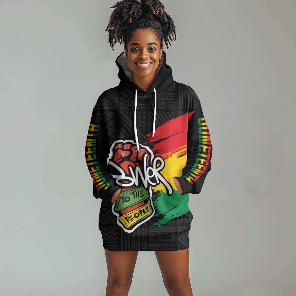 Juneteenth Hoodie Dress Power To The People