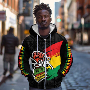 Juneteenth Zip Hoodie Power To The People