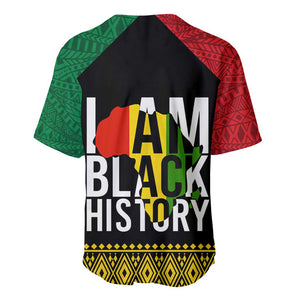 Juneteenth Baseball Jersey Mix African Pattern - I Am Black History