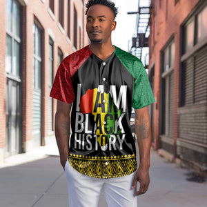 Juneteenth Baseball Jersey Mix African Pattern - I Am Black History