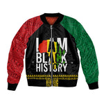 Juneteenth Bomber Jacket Mix African Pattern - I Am Black History
