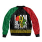 Juneteenth Bomber Jacket Mix African Pattern - I Am Black History