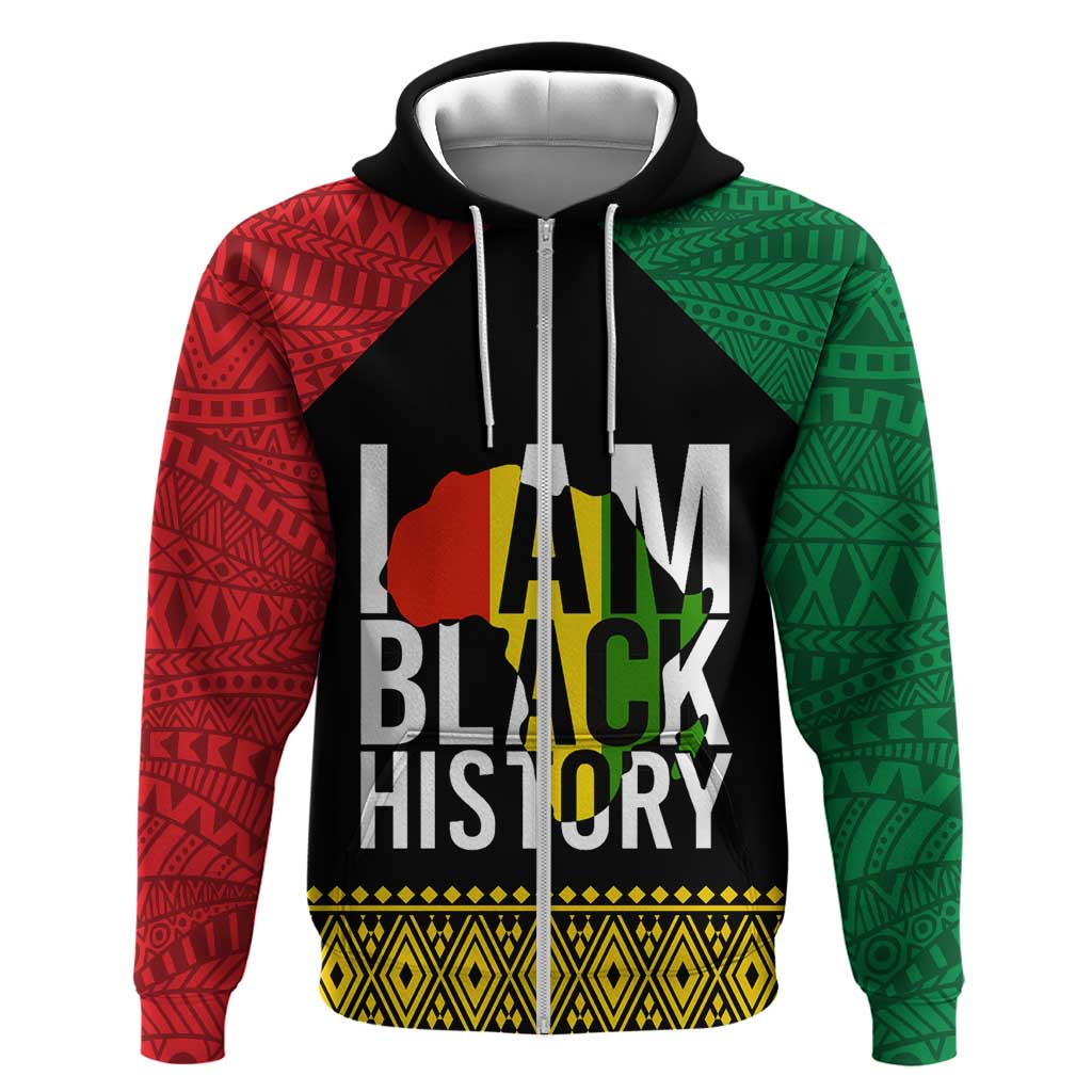 Juneteenth Hoodie Mix African Pattern - I Am Black History