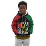 Juneteenth Kid Hoodie Mix African Pattern - I Am Black History