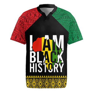 Juneteenth Rugby Jersey Mix African Pattern - I Am Black History