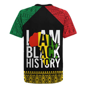 Juneteenth Rugby Jersey Mix African Pattern - I Am Black History