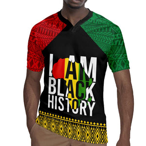 Juneteenth Rugby Jersey Mix African Pattern - I Am Black History