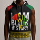 Juneteenth Sleeveless Hoodie Mix African Pattern - I Am Black History - African Pride