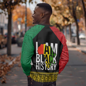 Juneteenth Sweatshirt Mix African Pattern - I Am Black History