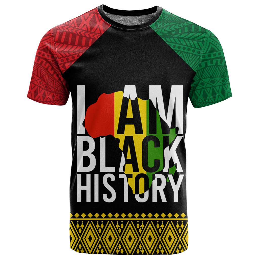 Juneteenth T shirt Mix African Pattern - I Am Black History