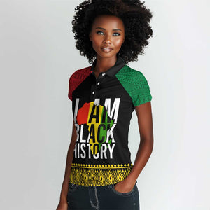 Juneteenth Women Polo Shirt Mix African Pattern - I Am Black History