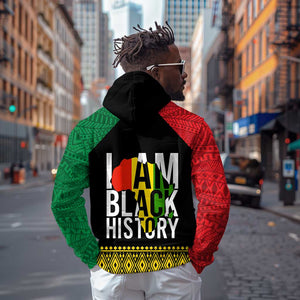 Juneteenth Zip Hoodie Mix African Pattern - I Am Black History