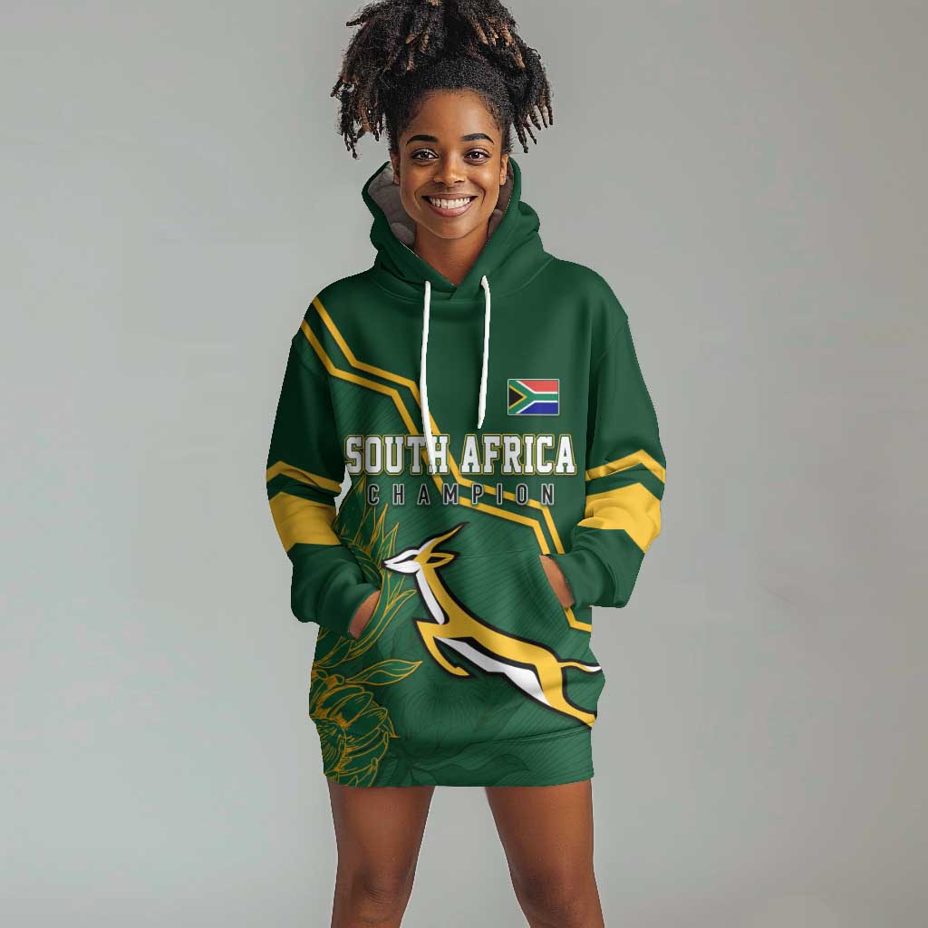 South Africa Rugby Hoodie Dress Champions GO Bokke