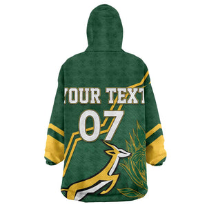 South Africa Rugby Kid Wearable Blanket Hoodie Champions GO Bokke