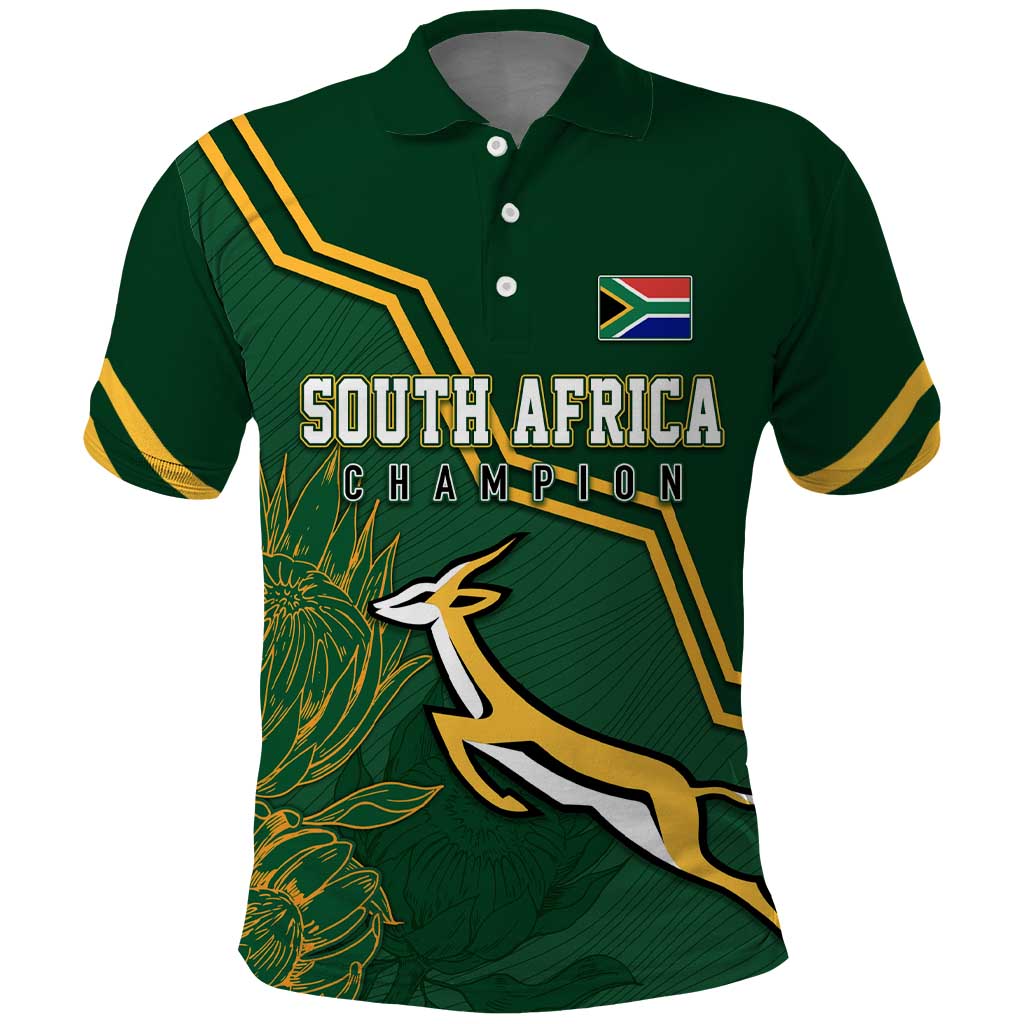 South Africa Rugby Polo Shirt Champions GO Bokke