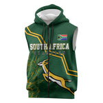 South Africa Rugby Sleeveless Zip Hoodie Champions GO Bokke - African Pride