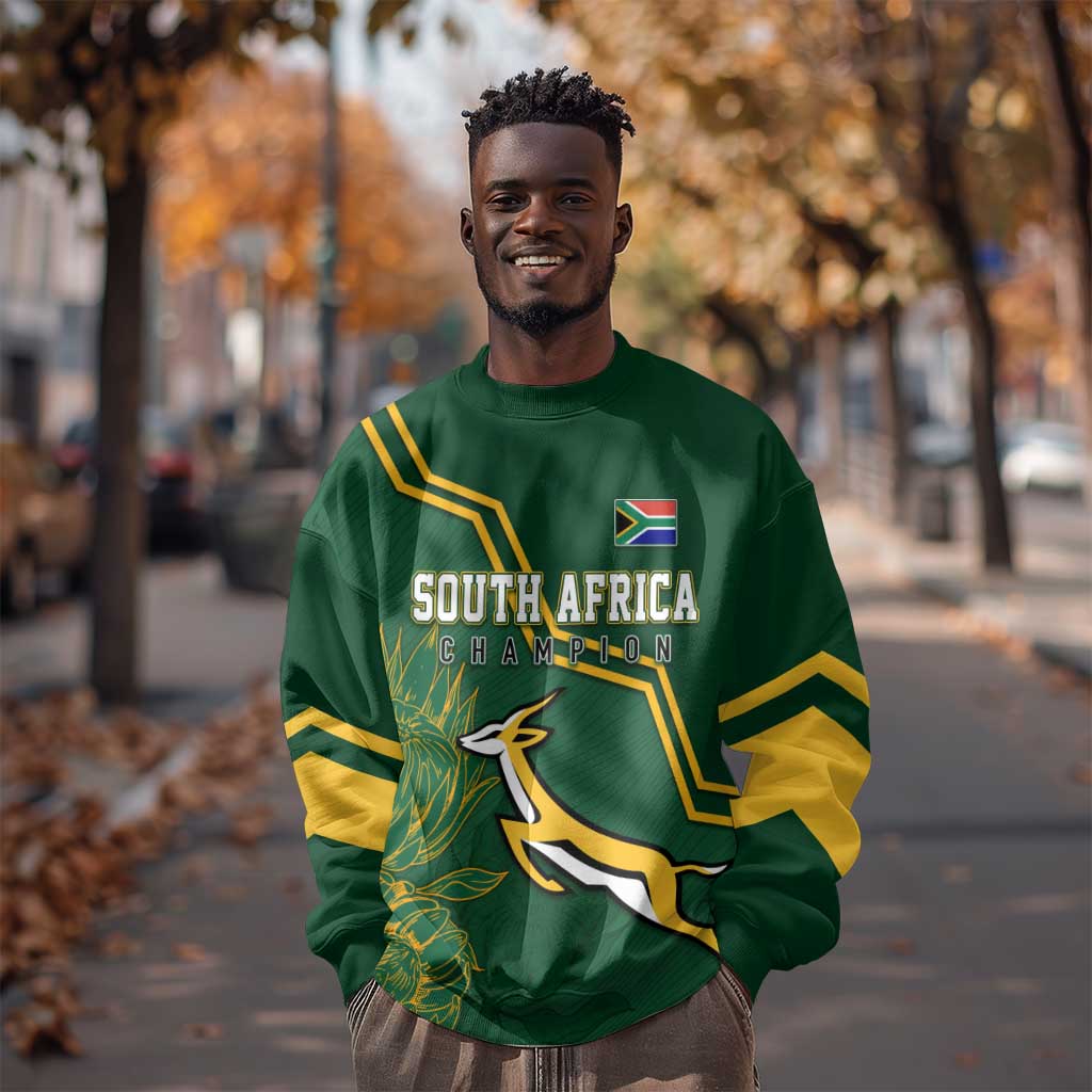 South Africa Rugby Sweatshirt Champions GO Bokke