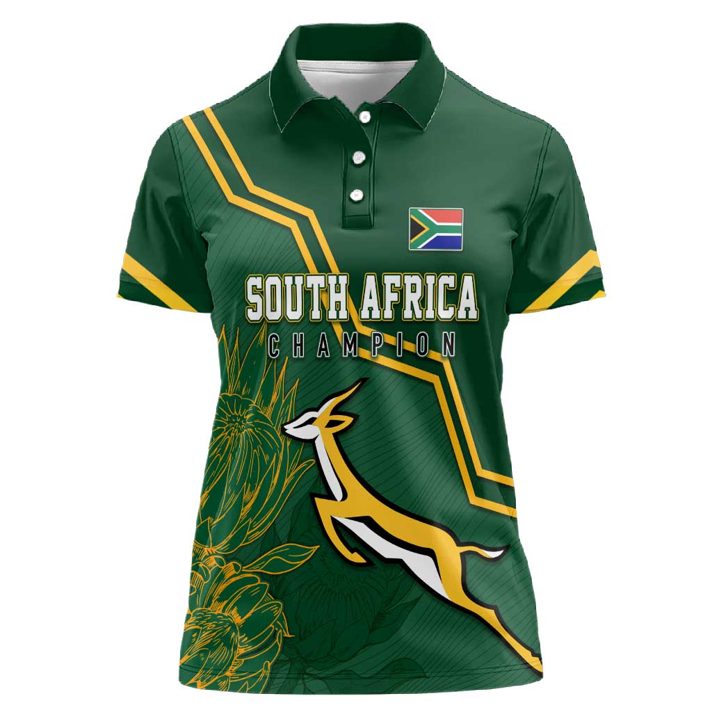 South Africa Rugby Women Polo Shirt Champions GO Bokke