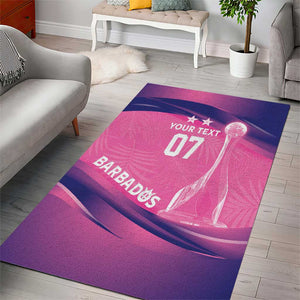 Afro-Barbadians Cricket Custom Area Rug Royal Champions - Tropical Vibes - African Pride
