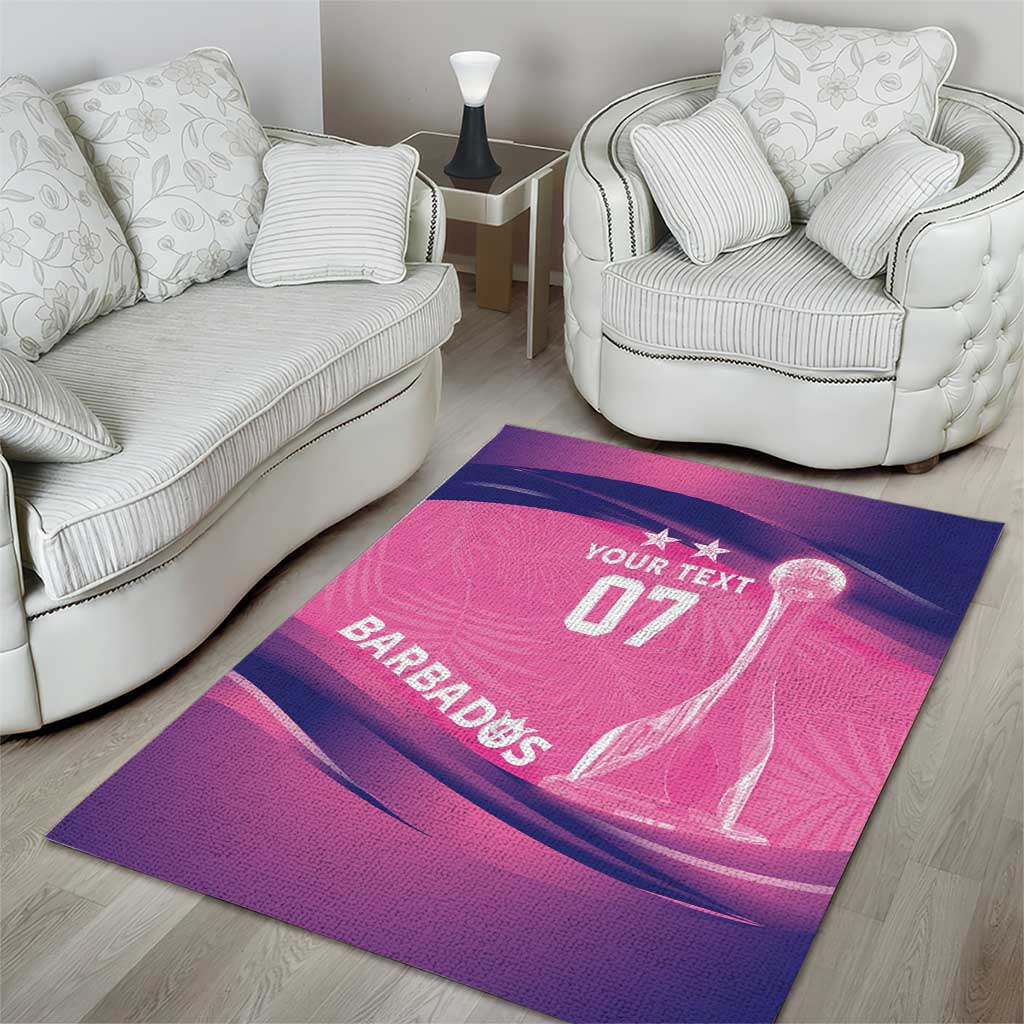 Afro-Barbadians Cricket Custom Area Rug Royal Champions - Tropical Vibes - African Pride