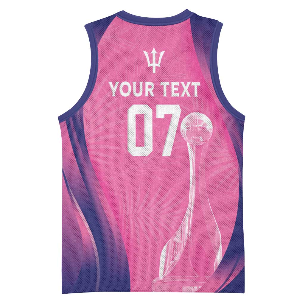 Afro-Barbadians Cricket Custom Basketball Jersey Royal Champions - Tropical Vibes LT7