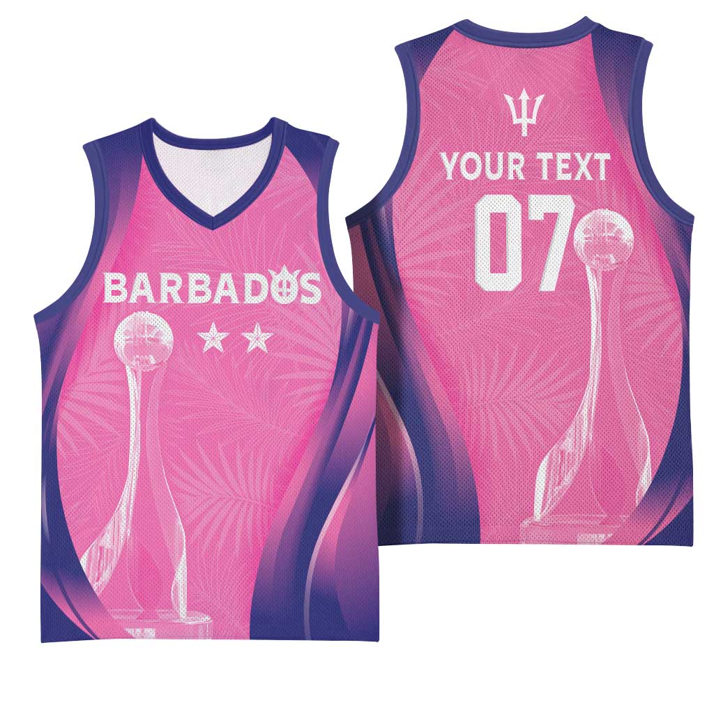 Afro-Barbadians Cricket Custom Basketball Jersey Royal Champions - Tropical Vibes LT7