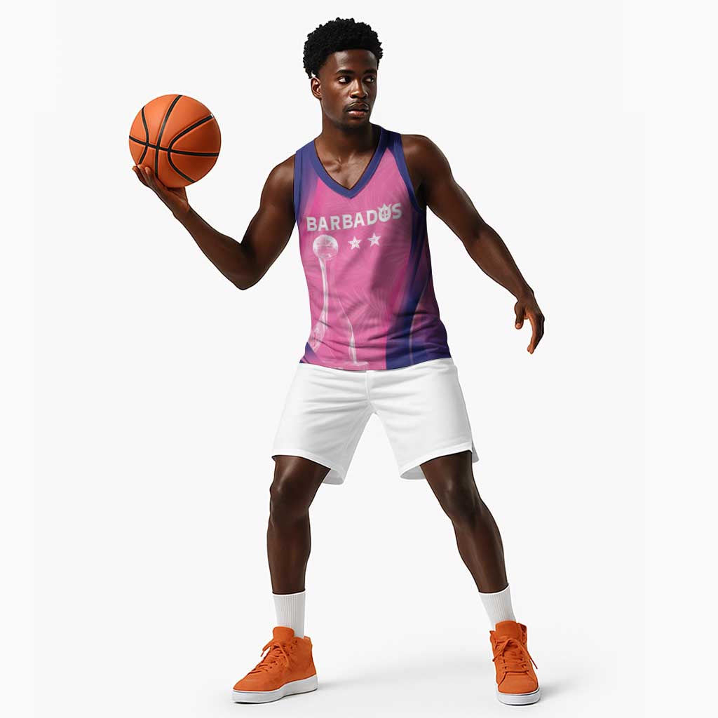 Afro-Barbadians Cricket Custom Basketball Jersey Royal Champions - Tropical Vibes LT7