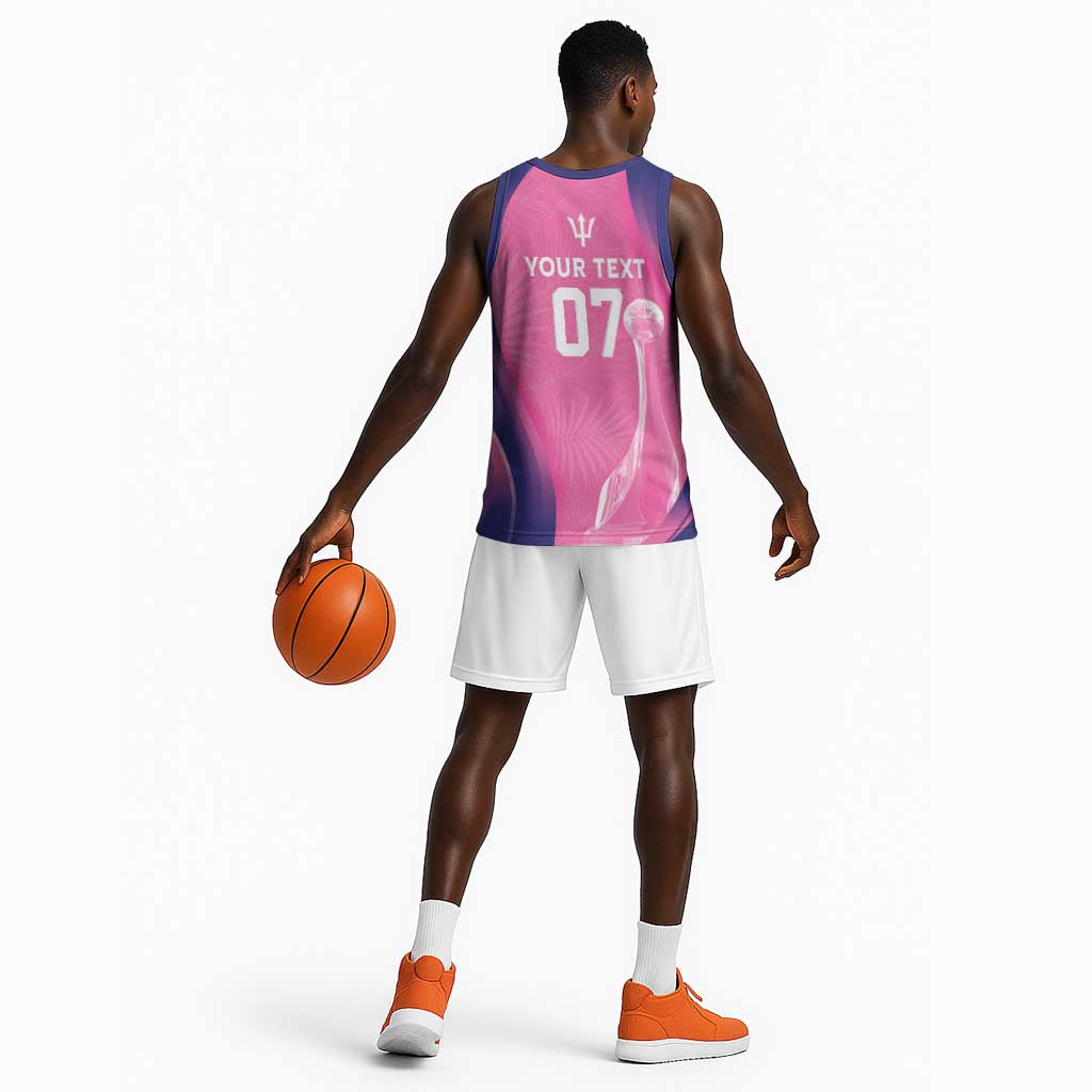 Afro-Barbadians Cricket Custom Basketball Jersey Royal Champions - Tropical Vibes LT7
