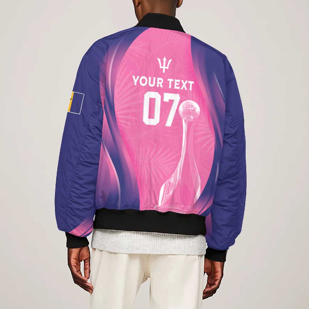 Afro-Barbadians Cricket Custom Bomber Jacket Royal Champions - Tropical Vibes - African Pride