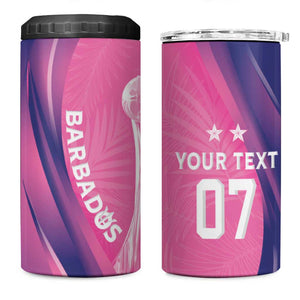 Afro-Barbadians Cricket Custom 4 in 1 Can Cooler Tumbler Royal Champions - Tropical Vibes - African Pride