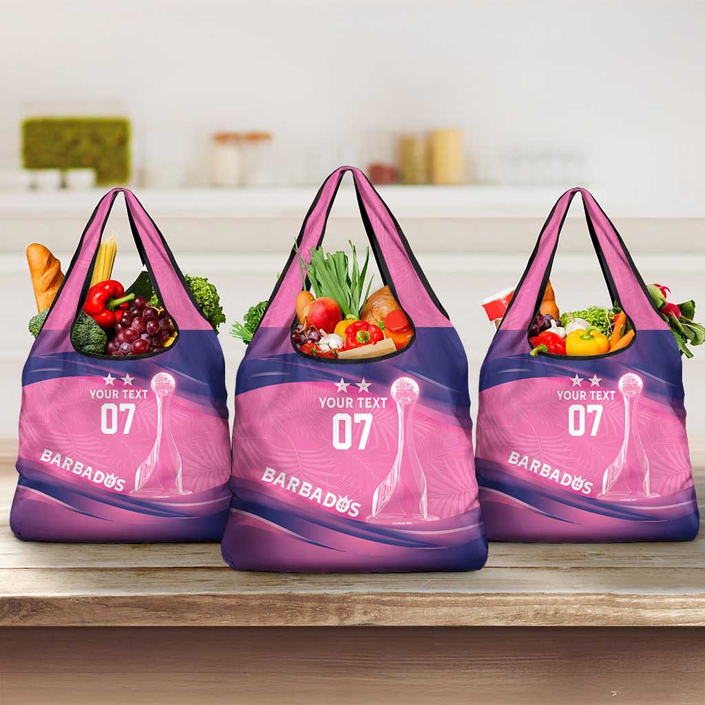 Afro-Barbadians Cricket Custom Grocery Bag Royal Champions - Tropical Vibes - African Pride