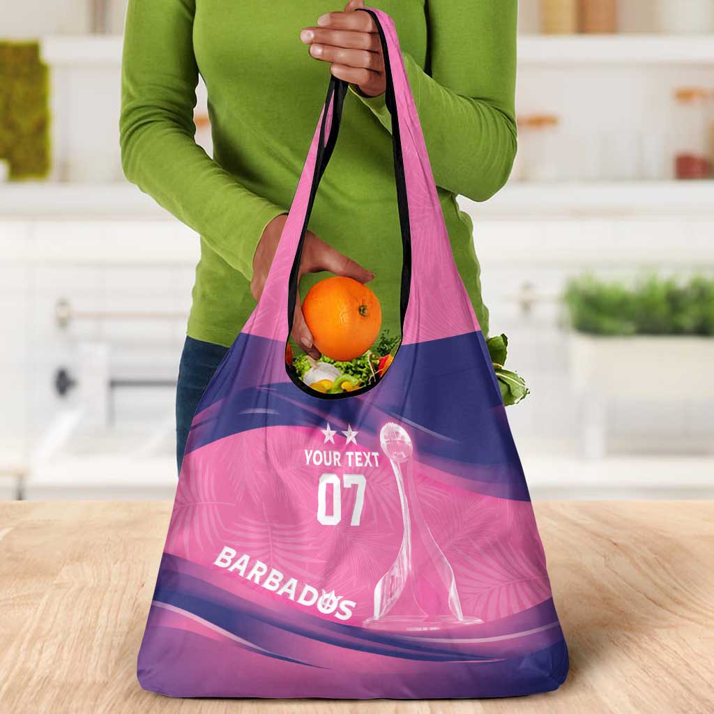 Afro-Barbadians Cricket Custom Grocery Bag Royal Champions - Tropical Vibes - African Pride