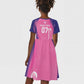 Afro-Barbadians Cricket Custom Kid Short Sleeve Dress Royal Champions - Tropical Vibes - African Pride