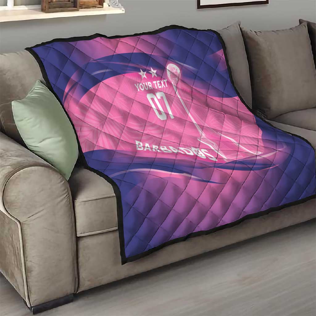 Afro-Barbadians Cricket Custom Quilt Royal Champions - Tropical Vibes - African Pride