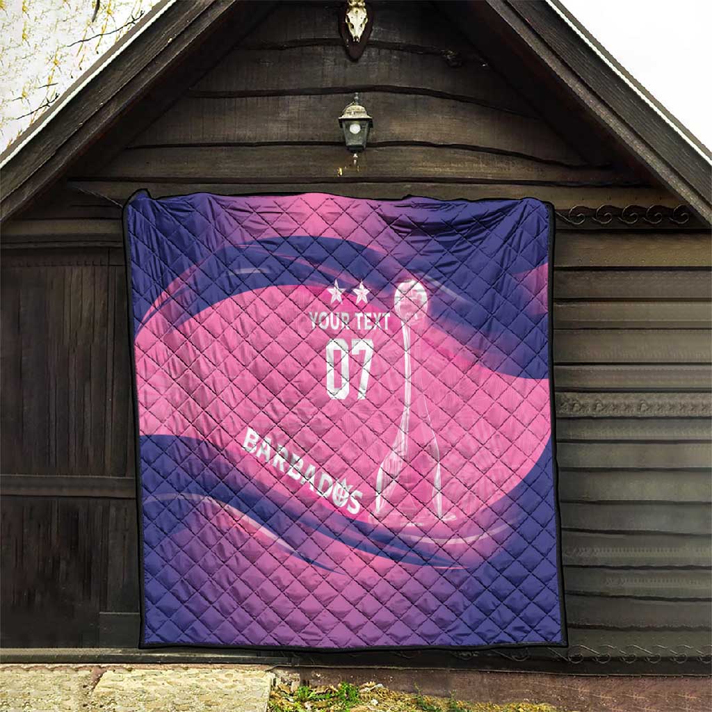 Afro-Barbadians Cricket Custom Quilt Royal Champions - Tropical Vibes - African Pride