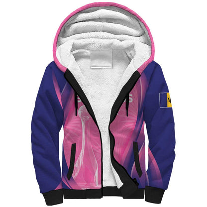 Afro-Barbadians Cricket Custom Sherpa Hoodie Royal Champions - Tropical Vibes - African Pride
