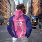 Afro-Barbadians Cricket Custom Zip Hoodie Royal Champions - Tropical Vibes - African Pride