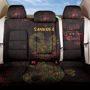 Afro-American Culture Back Car Seat Cover Adinkra Sankofa Bird - Cosmic Red