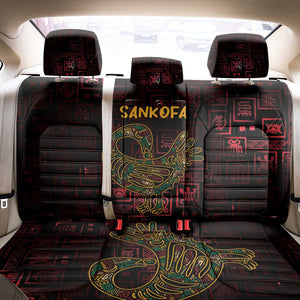 Afro-American Culture Back Car Seat Cover Adinkra Sankofa Bird - Cosmic Red