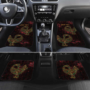 Afro-American Culture Car Mats Adinkra Sankofa Bird - Cosmic Red