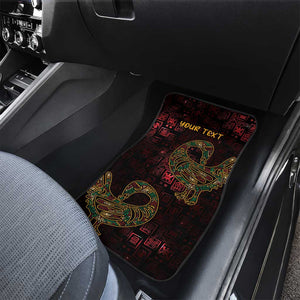 Afro-American Culture Car Mats Adinkra Sankofa Bird - Cosmic Red