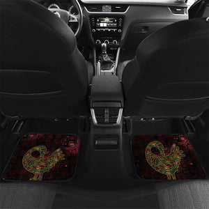 Afro-American Culture Car Mats Adinkra Sankofa Bird - Cosmic Red