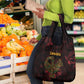 Afro-American Culture Grocery Bag Adinkra Sankofa Bird - Cosmic Red