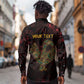 Afro-American Culture Long Sleeve Button Shirt Adinkra Sankofa Bird - Cosmic Red